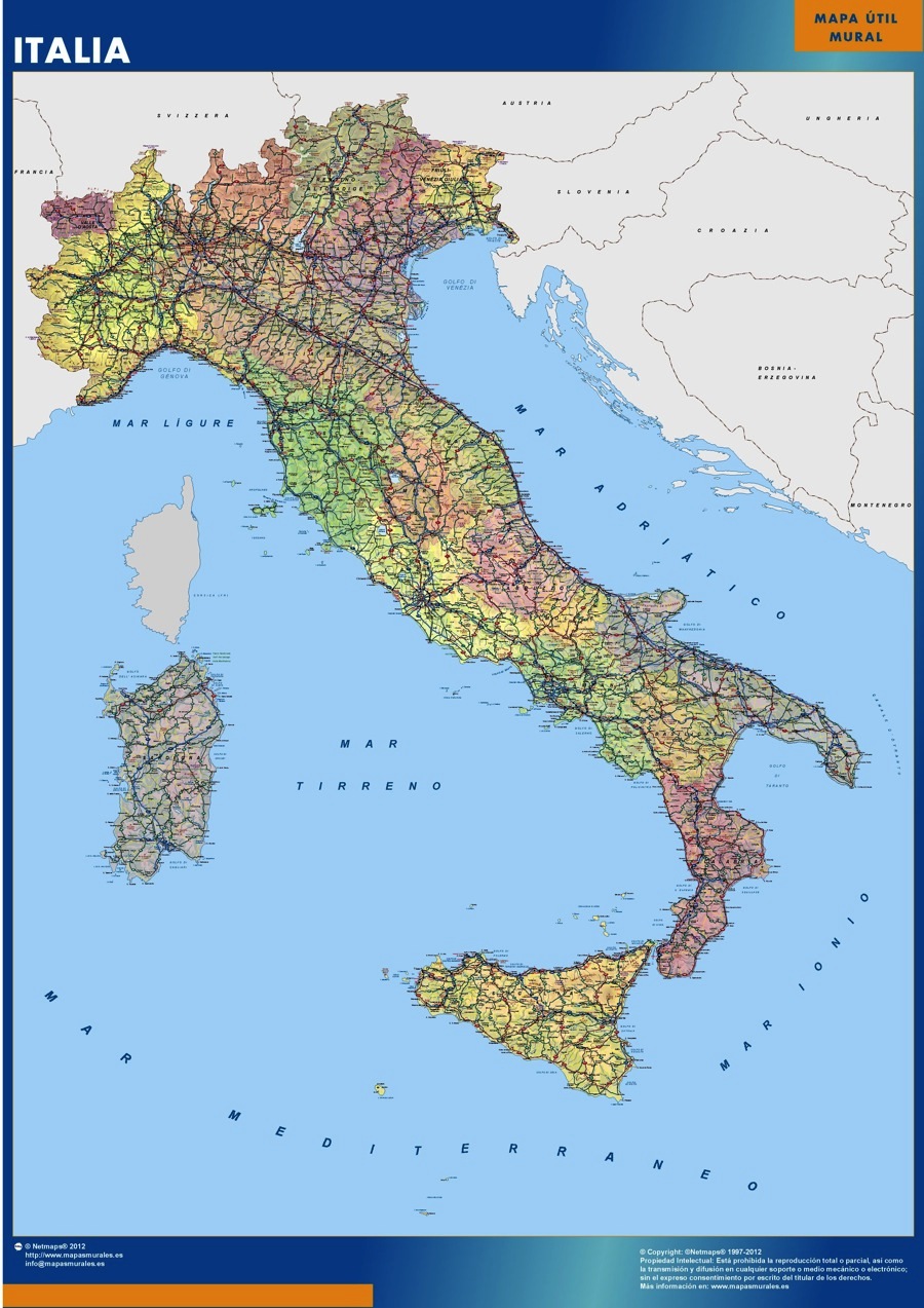 Italia mappa  Mappe mondo Netmaps