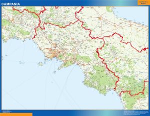 Mappa murale Campania