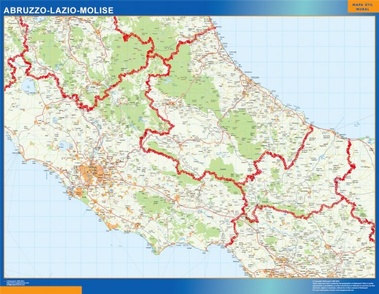 Mappa murale Lazio