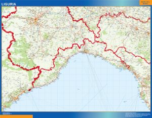 Mappa murale Liguria