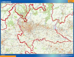 Mappa murale Lombardia