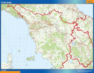 Mappa murale Toscana