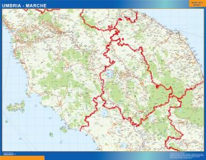 Mappa murale Umbria